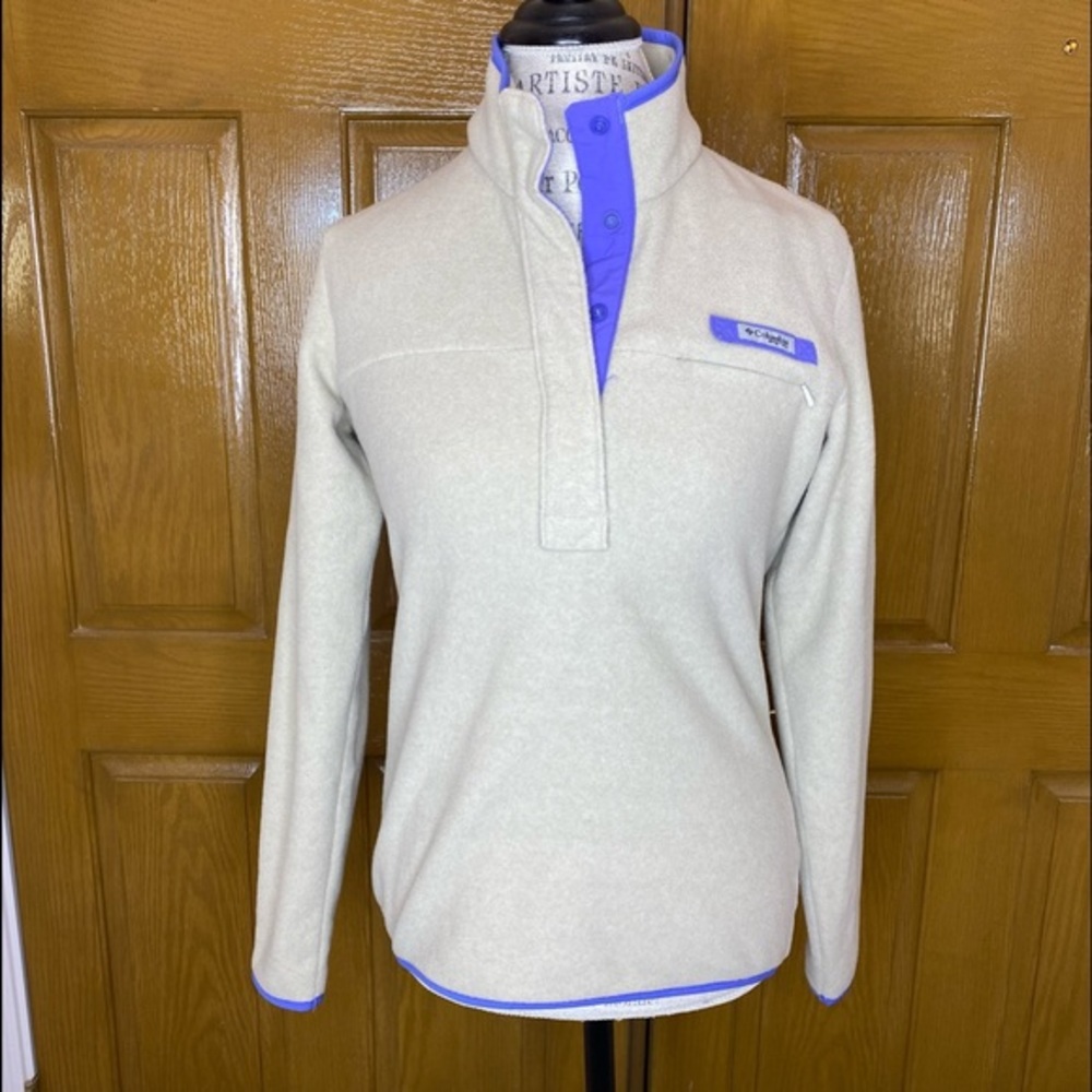 Columbia Cream and Purple Teddy Jacket